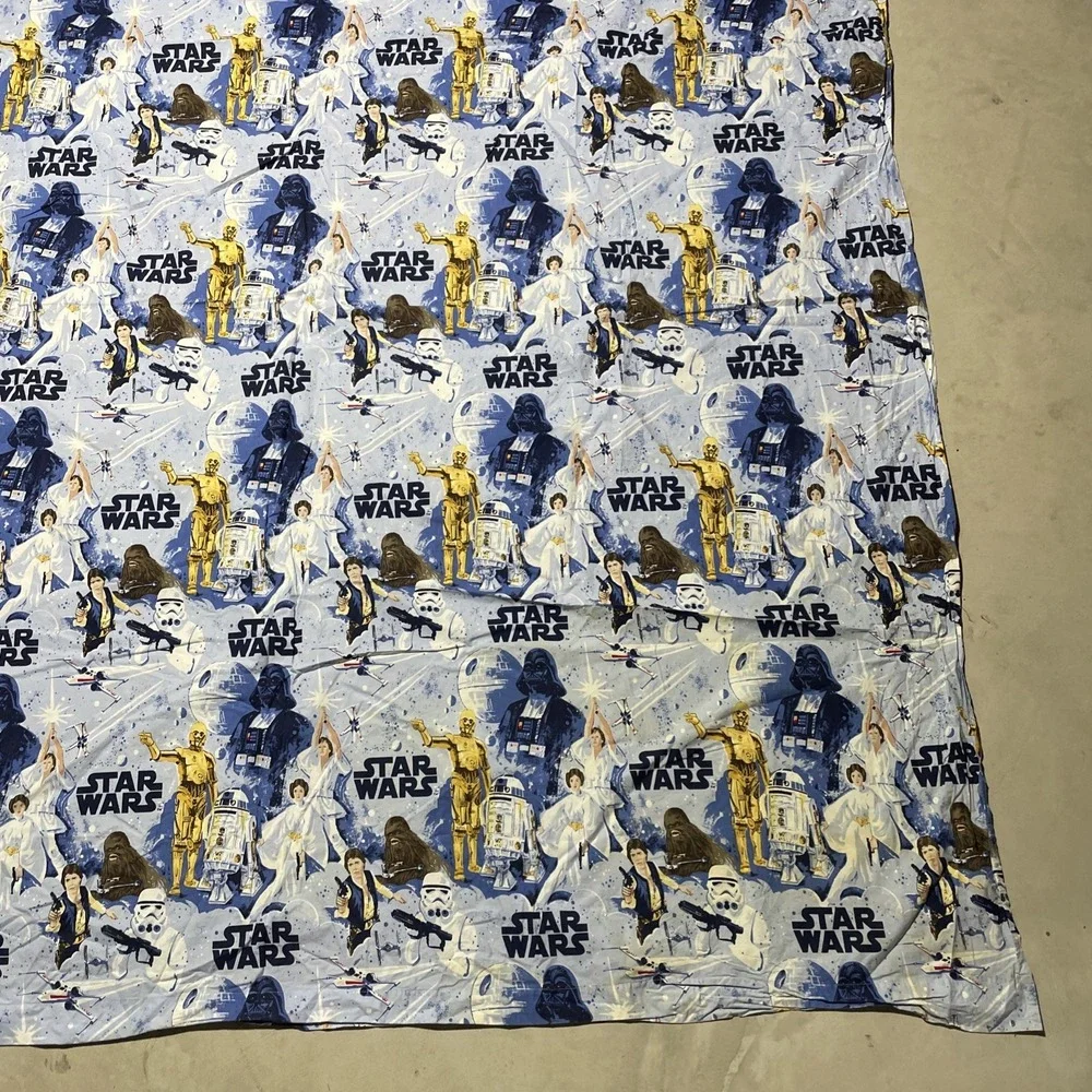 Pottery Barn Kids Star Wars Droid Organic Cotton Flat Sheet 88